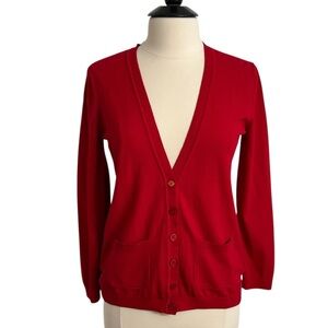 Kasper Red Women's Cardigan Sweater